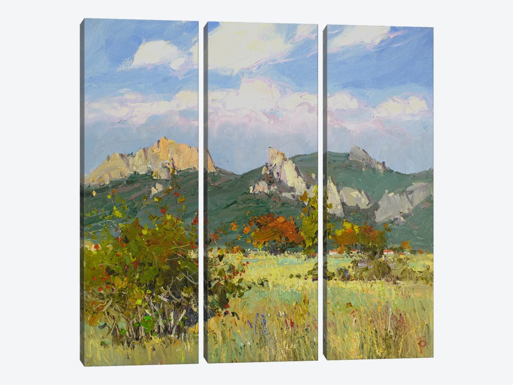 Beatuty Of Autumn In Mountains by Igor Pozdeev 3-piece Canvas Print