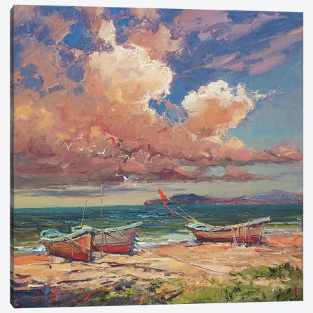 Fishing Boats In The Morning Canvas Print #IPZ7} by Igor Pozdeev Art Print