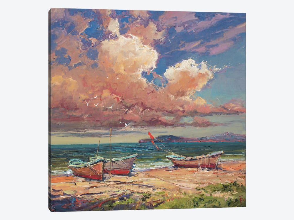 Fishing Boats In The Morning by Igor Pozdeev 1-piece Canvas Wall Art