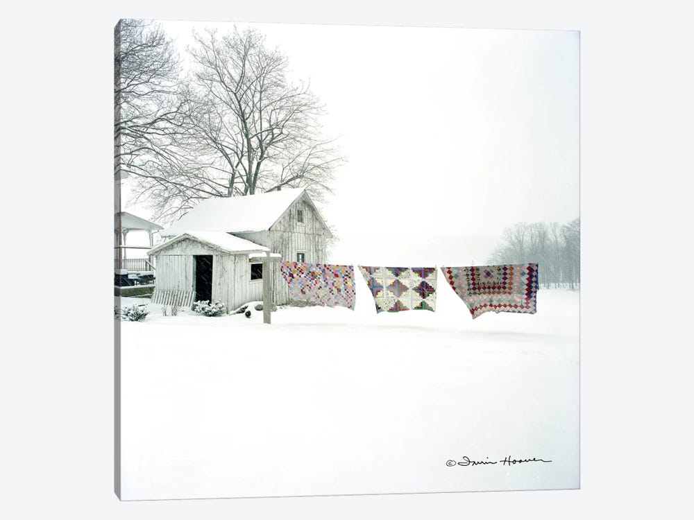 Quilts in Snow by Irvin Hoover 1-piece Art Print