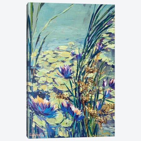 Flowering Water Lillies Canvas Print #IRM16} by Irina Rumyantseva Art Print