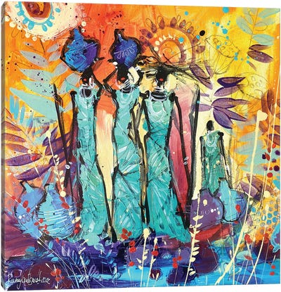 African Tribal Women XI Canvas Art Print - Irina Rumyantseva