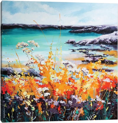 Cornwall Sunny Coast Canvas Art Print - Irina Rumyantseva