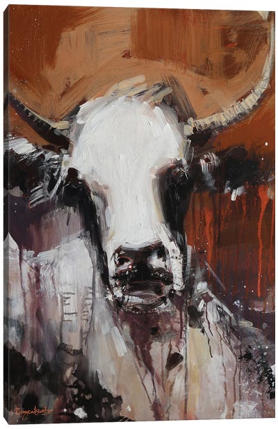 Rusty Cow Canvas Art Print - Irina Rumyantseva