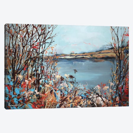 Autumn Flowers On The Lake Canvas Print #IRM26} by Irina Rumyantseva Canvas Artwork