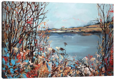 Autumn Flowers On The Lake Canvas Art Print - Irina Rumyantseva