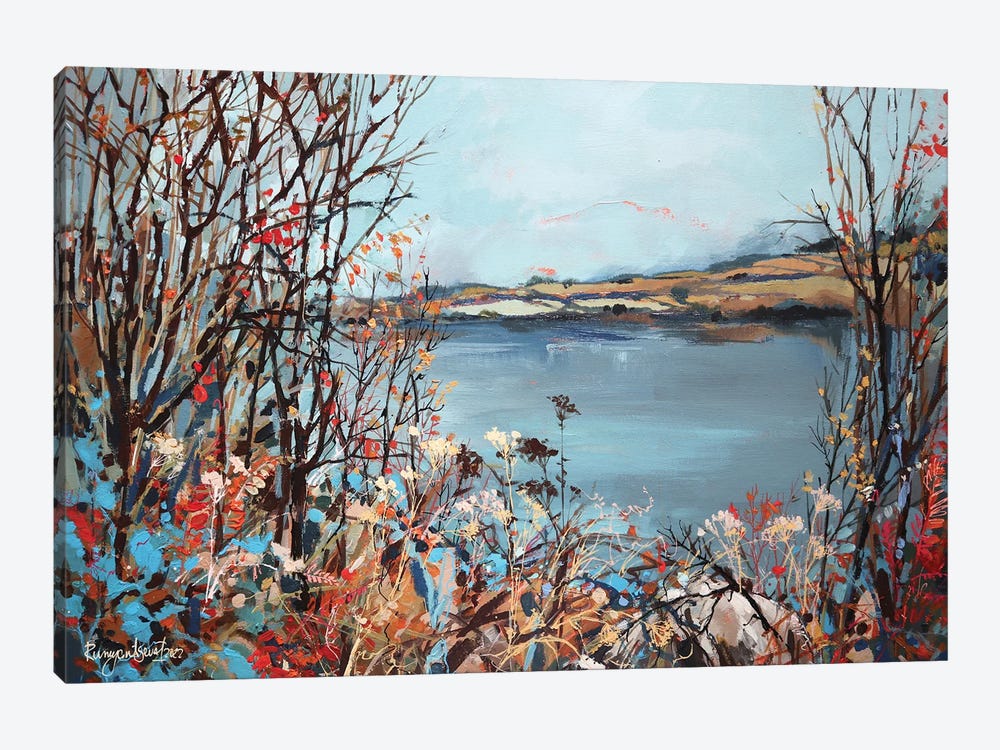 Autumn Flowers On The Lake by Irina Rumyantseva 1-piece Canvas Artwork