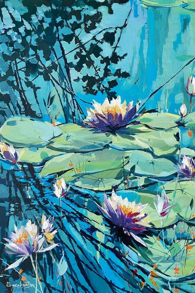 Irina Rumyantseva: Flowering Water Lilies II by Irina Rumyantseva