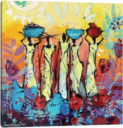African Tribal Women XIV Canvas Art Print - Irina Rumyantseva