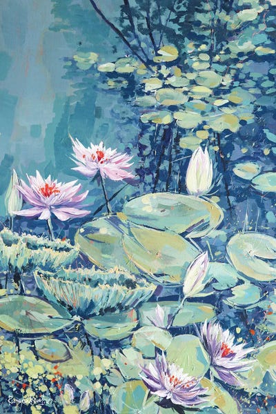 Irina Rumyantseva: Flowering Water Lilies IV by Irina Rumyantseva