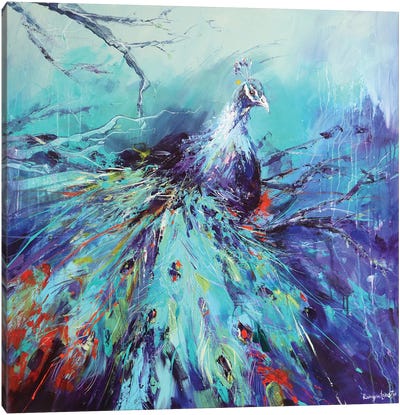 Peacock Canvas Art Print - Irina Rumyantseva
