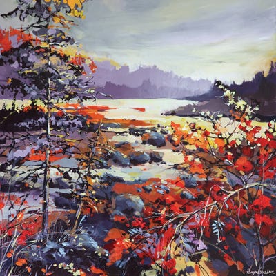 Countryside Lake View - Jasper National Park, Alberta by Irina Rumyantseva framed canvas print