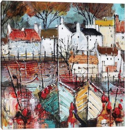 Crail Harbour, Fife Canvas Art Print - Irina Rumyantseva