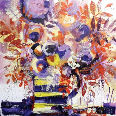 Floral Still Life by Irina Rumyantseva framed canvas print