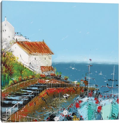 Cornish Coast Canvas Art Print - Irina Rumyantseva