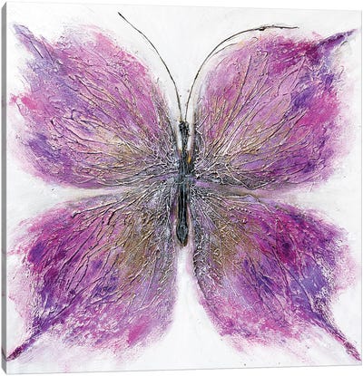 Pink Butterfly Canvas Art Print - Irina Rumyantseva