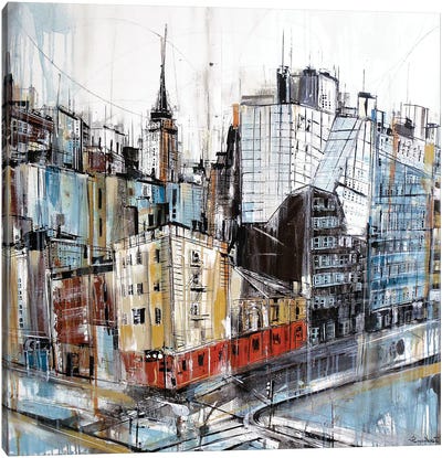 Streets Of New York Canvas Art Print - Irina Rumyantseva