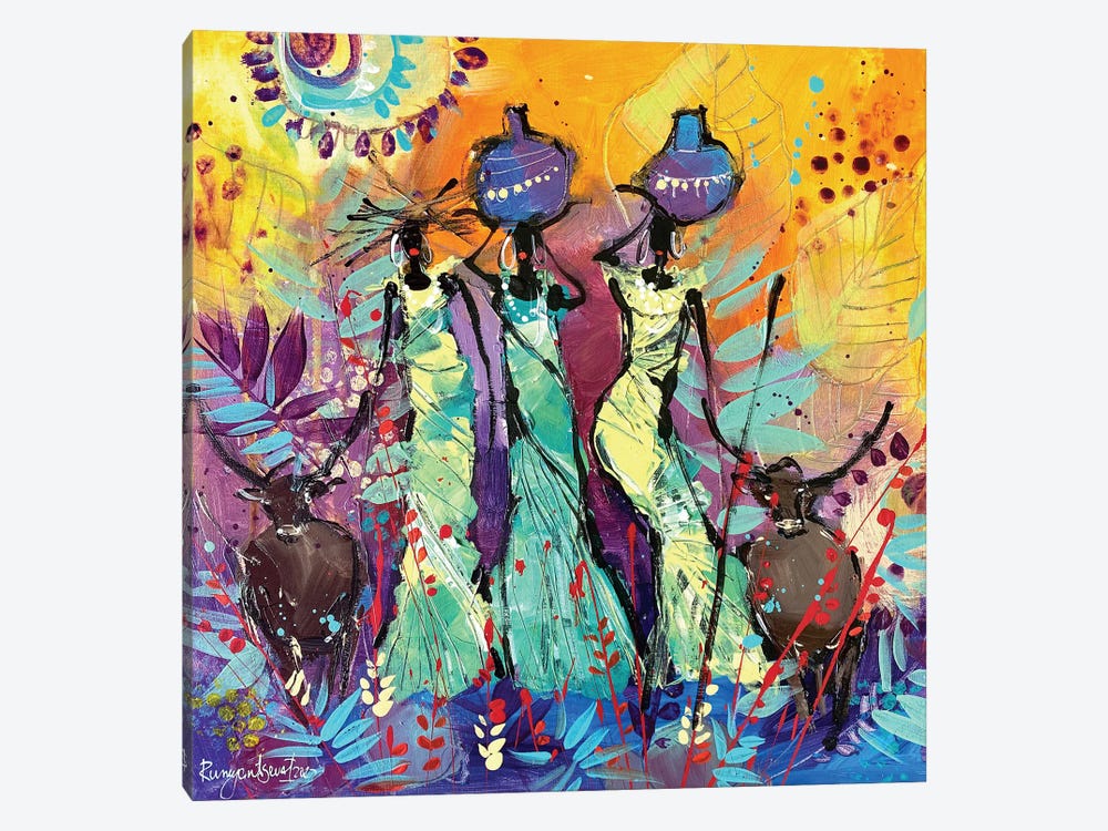 African Tribal Women X by Irina Rumyantseva 1-piece Canvas Art