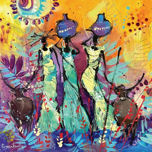 Irina Rumyantseva: African Tribal Women X by Irina Rumyantseva