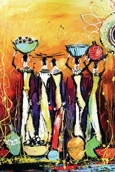 African Tribal Women II Canvas Print By Irina Rumyantseva ICanvas   IRM7