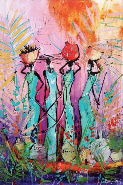 Irina Rumyantseva: African Tribal Women III by Irina Rumyantseva