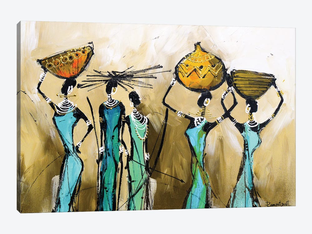 African Tribal Women IV by Irina Rumyantseva 1-piece Canvas Wall Art