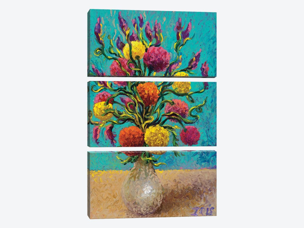 Freshly Painted Vase by Iris Scott 3-piece Canvas Wall Art