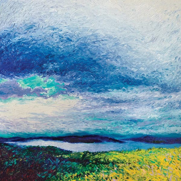 Finger Painting: Seattle From The Sky by Iris Scott