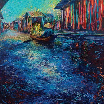 My Thai Floating Market by Iris Scott multi panel art