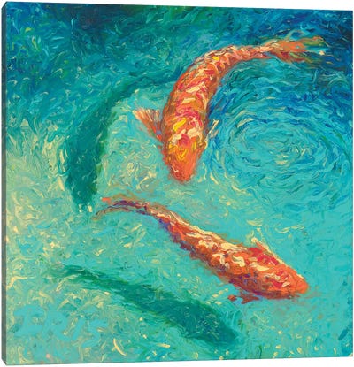 Nueve Canvas Art Print - Koi Fish Art