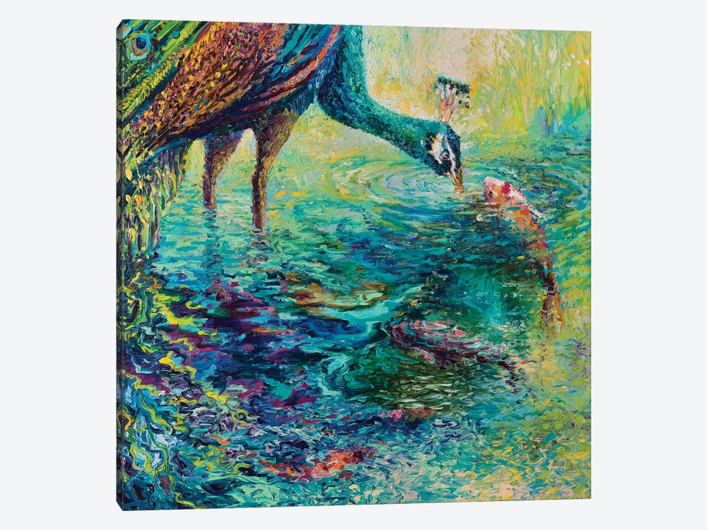 Peacock Diptych Panel II by Iris Scott 1-piece Art Print