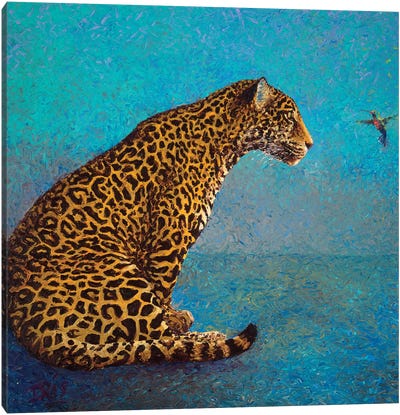 The Discussion Canvas Art Print - Leopard Art