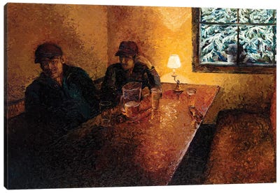The Snorting Elk Pub Canvas Art Print - Beer Art