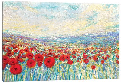 Poppies Of Oz Canvas Art Print - Floral & Botanical Art