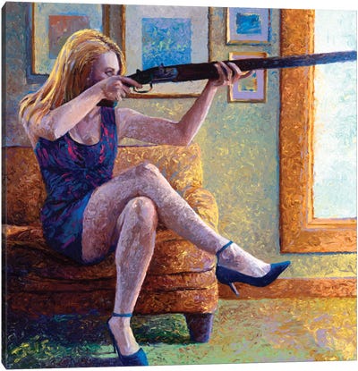 Claire's Gun Canvas Art Print - International Women's Day - Be Bold for Change