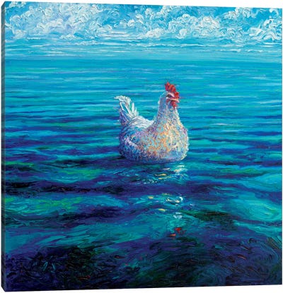 Chicken Of The Sea Canvas Art Print - Animal Humor