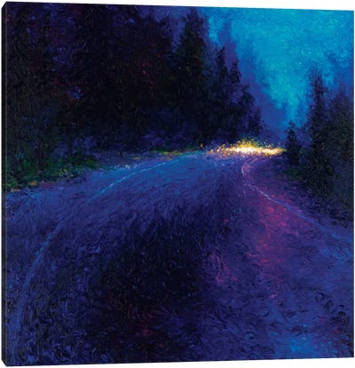 Cobalt Blue Drive Canvas Art Print - Finger Painting Art