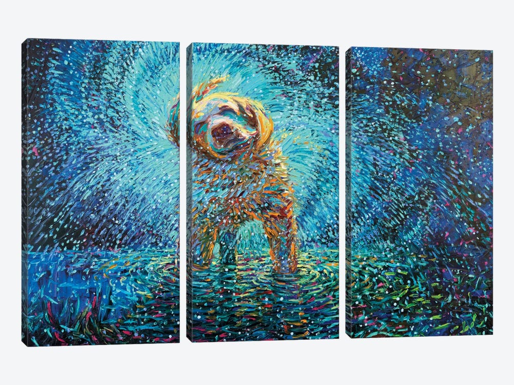 Labrador Jazz by Iris Scott 3-piece Canvas Art Print
