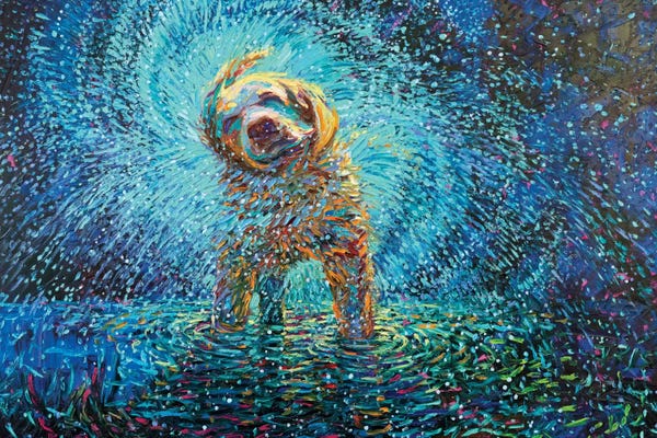 Astral Blue: Labrador Jazz by Iris Scott