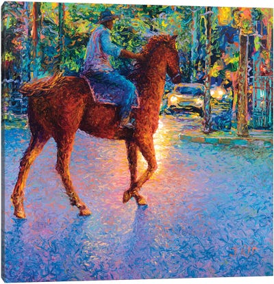 My Thai Cowboy Canvas Art Print - Horseback Art