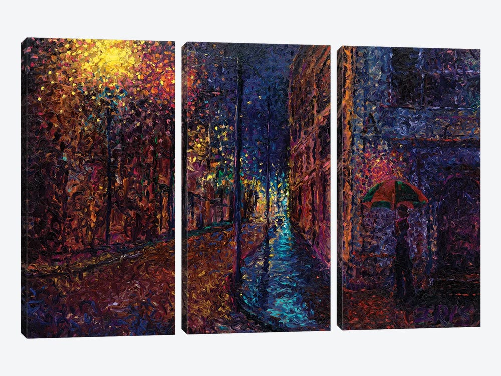 Purple Rain by Iris Scott 3-piece Canvas Art Print