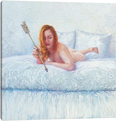 Cupid Alone Canvas Art Print - Iris Scott