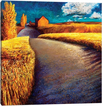 Whispering Wheat Canvas Art Print - Finger Painting Art