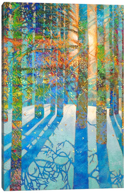 After The Snow Fell Canvas Art Print - 3-Piece Tree Art