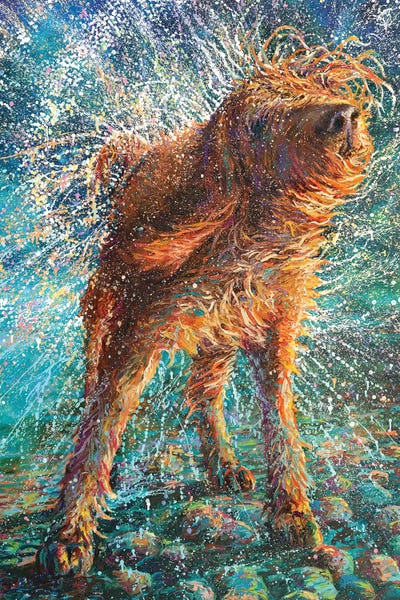 Large Art for Bathroom - Canvas Prints: Beaded Threads by Iris Scott