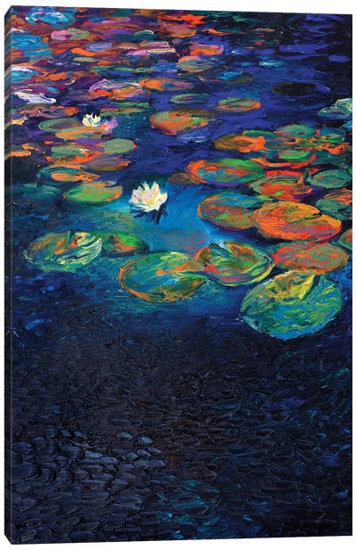 Nymphaea Lotus Canvas Art Print - Water Lilies Collection