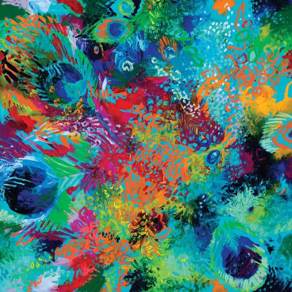 Finger Painting: Rainbow In Latin by Iris Scott