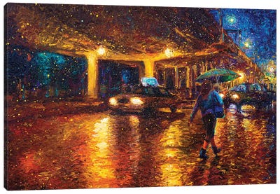 Midnight in Gowanus Canvas Art Print - Rain Art
