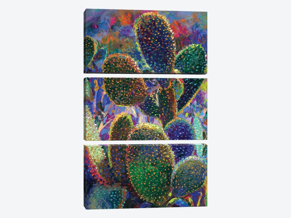 Cactus Nocturnus by Iris Scott 3-piece Canvas Artwork