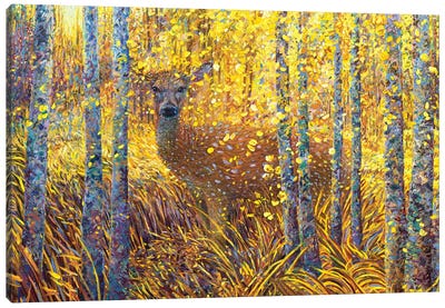 Deer Demure Canvas Art Print - Forest Art